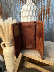 Tooled leather wallet